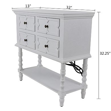 Decor Therapy Mona Four-Drawer Console Table