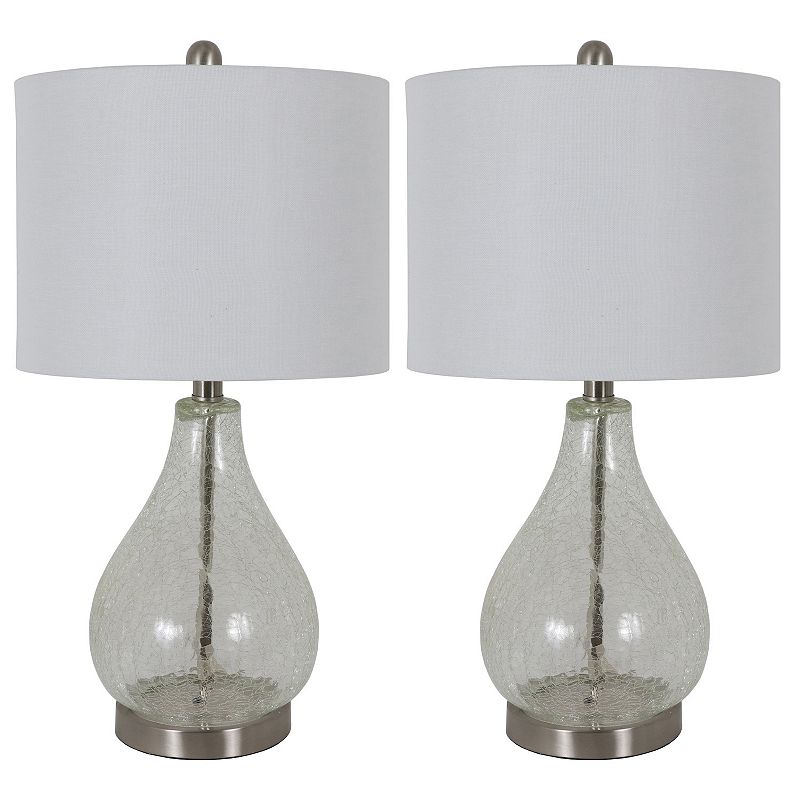 29481080 Decor Therapy Crackled Teardrop Table Lamp 2-piece sku 29481080