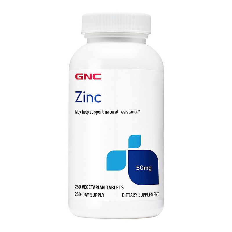 Zinc 50 mg 250 Vegetarian Tablets GNC