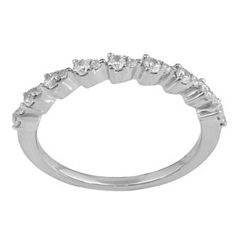Royal Aura Sterling Silver 1/3 Carat T.W. Diamond Anniversary Ring