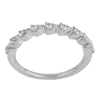 Royal Aura Sterling Silver 1/3 Carat T.W. Diamond Anniversary Ring