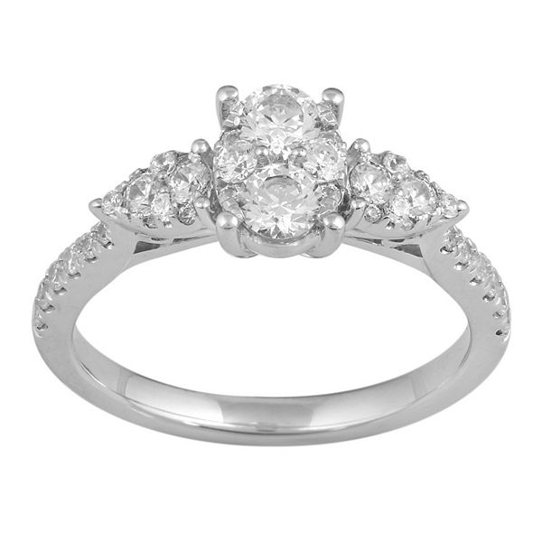 Kohl's sterling silver engagement on sale rings