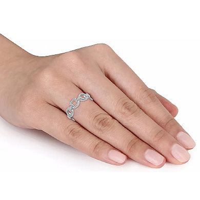 Royal Aura Sterling Silver 1/4 Carat T.W. Diamond Anniversary Ring