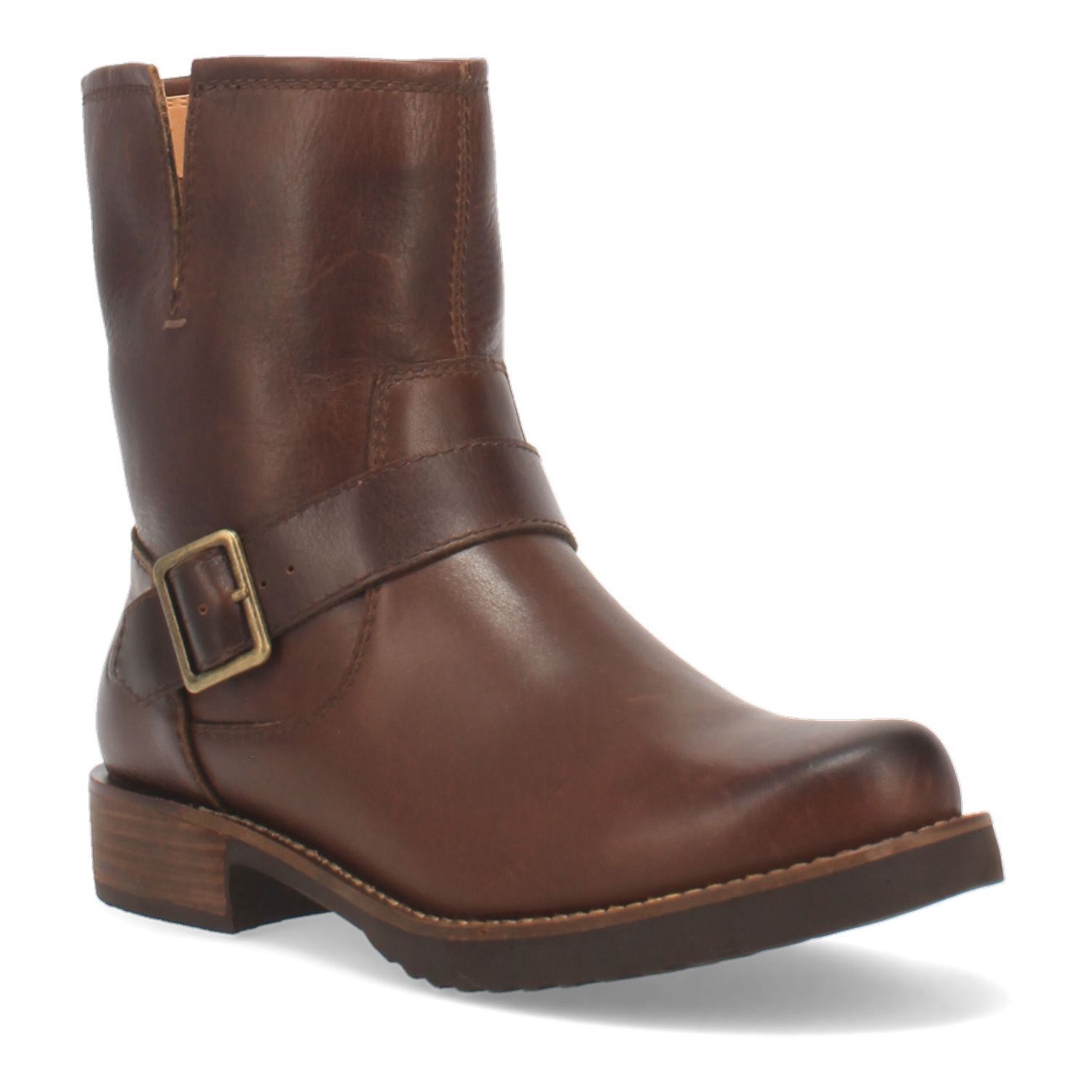 women's short brown leather boots