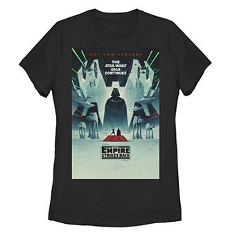 Juniors' Star Wars: The Empire Strikes Back 40th The Saga Continues Graphic Tee