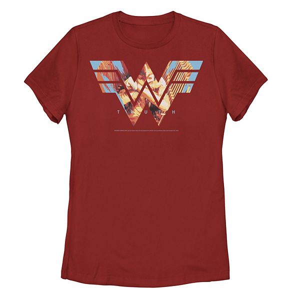 Juniors' DC Comics Wonder Woman Eagle Truth Logo Fill Graphic Tee