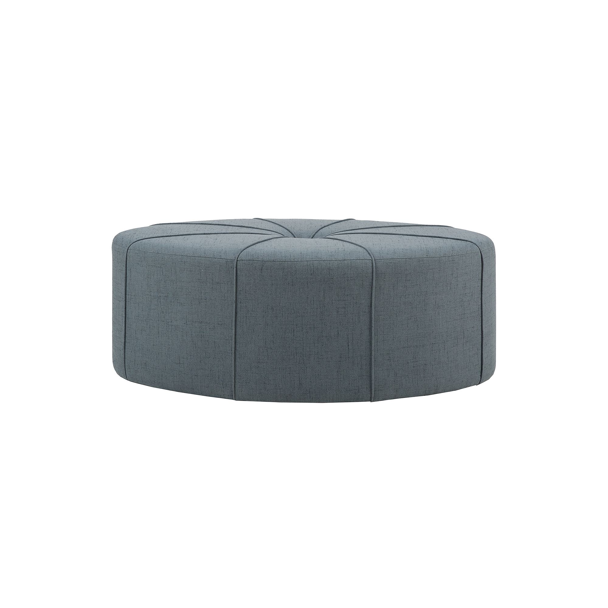 Madison Park Aberdeen Oval Ottoman, Blue