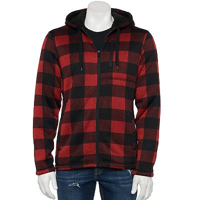 Men s Urban Pipeline Sherpa Line Buffalo Check Hooded Jacket