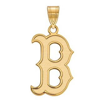 LogoArt Sterling Silver Boston Red Sox Large Pendant