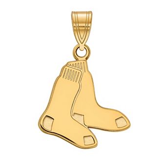 LogoArt 10k Gold Boston Red Sox Medium Pendant