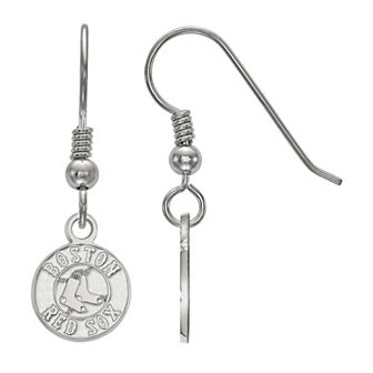LogoArt Sterling Silver Boston Red Sox Extra-Small Dangle Earrings