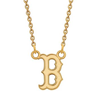 LogoArt Sterling Silver Boston Red Sox Small Pendant Necklace