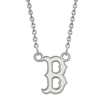 LogoArt Sterling Silver Boston Red Sox Small Pendant Necklace