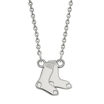 LogoArt Sterling Silver Boston Red Sox Small Pendant Necklace