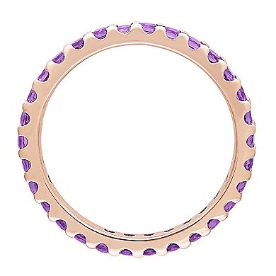 Stella Grace 10k Rose Gold Amethyst Eternity Ring