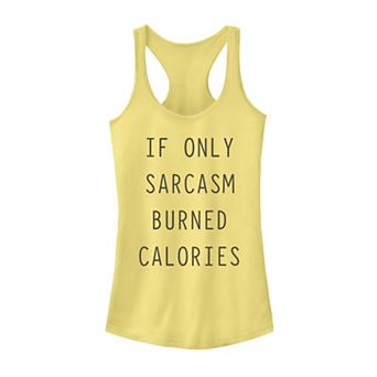 Juniors' "If Only Sarcasm Burned Calories" Graphic Tank Top