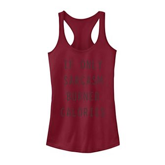 Juniors' "If Only Sarcasm Burned Calories" Graphic Tank Top