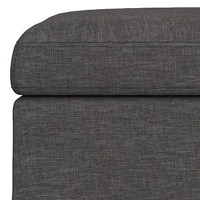 Simpli Home Owen Square Coffee Table Storage Ottoman