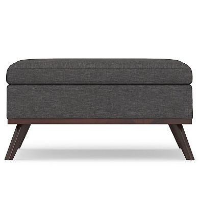 Simpli Home Owen Square Coffee Table Storage Ottoman