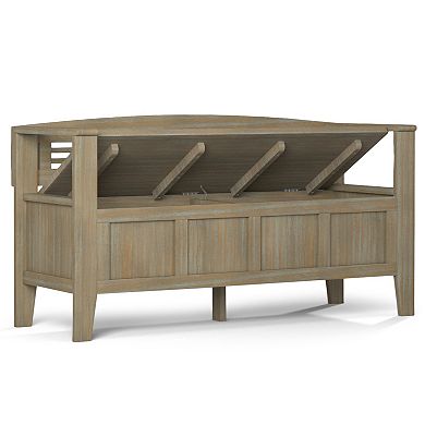 Simpli Home Adams Entryway Hidden Storage Bench