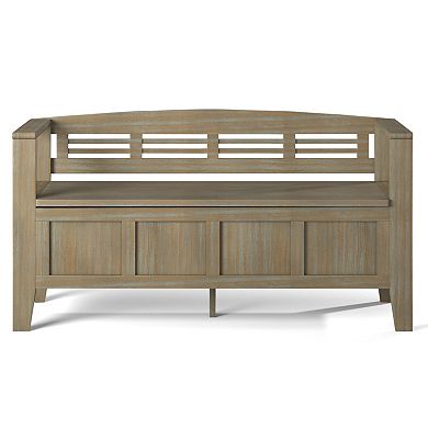 Simpli Home Adams Entryway Hidden Storage Bench