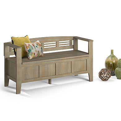 Simpli Home Adams Entryway Hidden Storage Bench