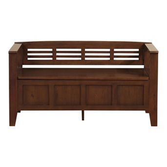 Simpli Home Adams Entryway Hidden Storage Bench