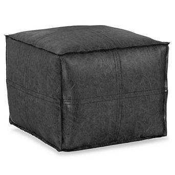 Simpli Home Brody Square Pouf