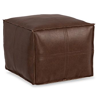Simpli Home Brody Square Pouf