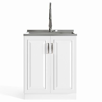 Simpli Home Darwin Deluxe 28-in. Laundry Cabinet