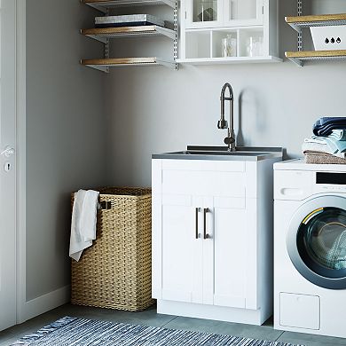 Simpli Home Hennessy Deluxe 24-in. Laundry Cabinet