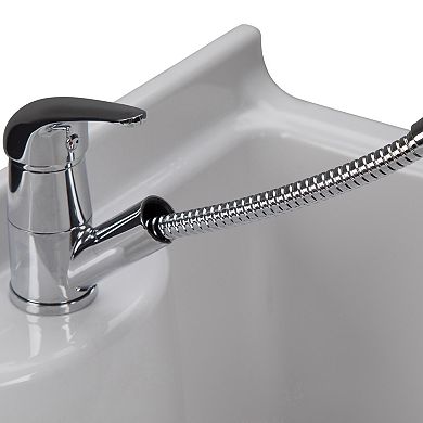 Simpli Home Kyle All-In-One 24-in. Laundry Utility Sink and Cabinet