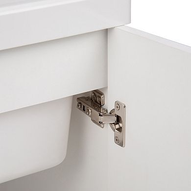 Simpli Home Kyle All-In-One 24-in. Laundry Utility Sink and Cabinet