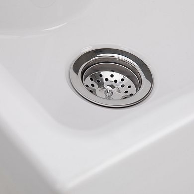 Simpli Home Kyle All-In-One 24-in. Laundry Utility Sink and Cabinet