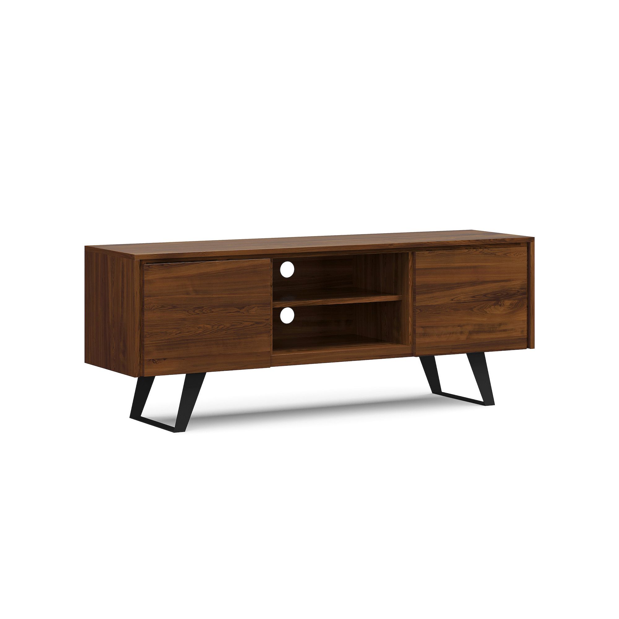 Simpli Home Lowry TV Media Stand, Brown