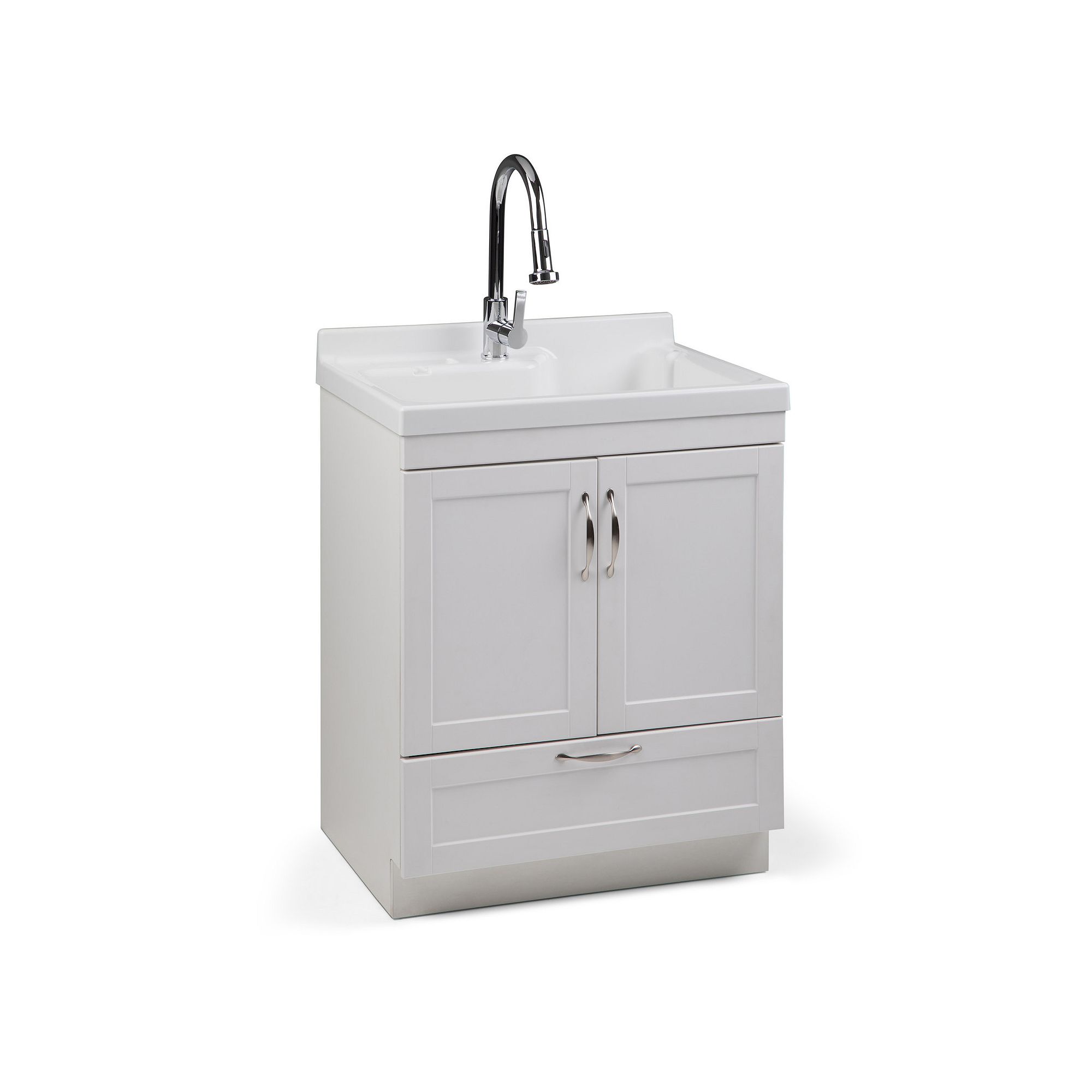 Simpli Home Maile 28-in. Laundry Cabinet, Pure White