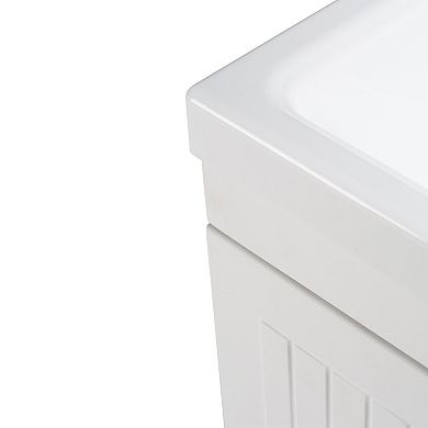Simpli Home Murphy All-In-One 24-in. Laundry Sink and Cabinet
