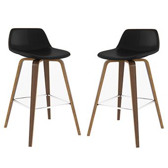 Simpli Home 2 pc Randolph Bentwood Counter Stool Set
