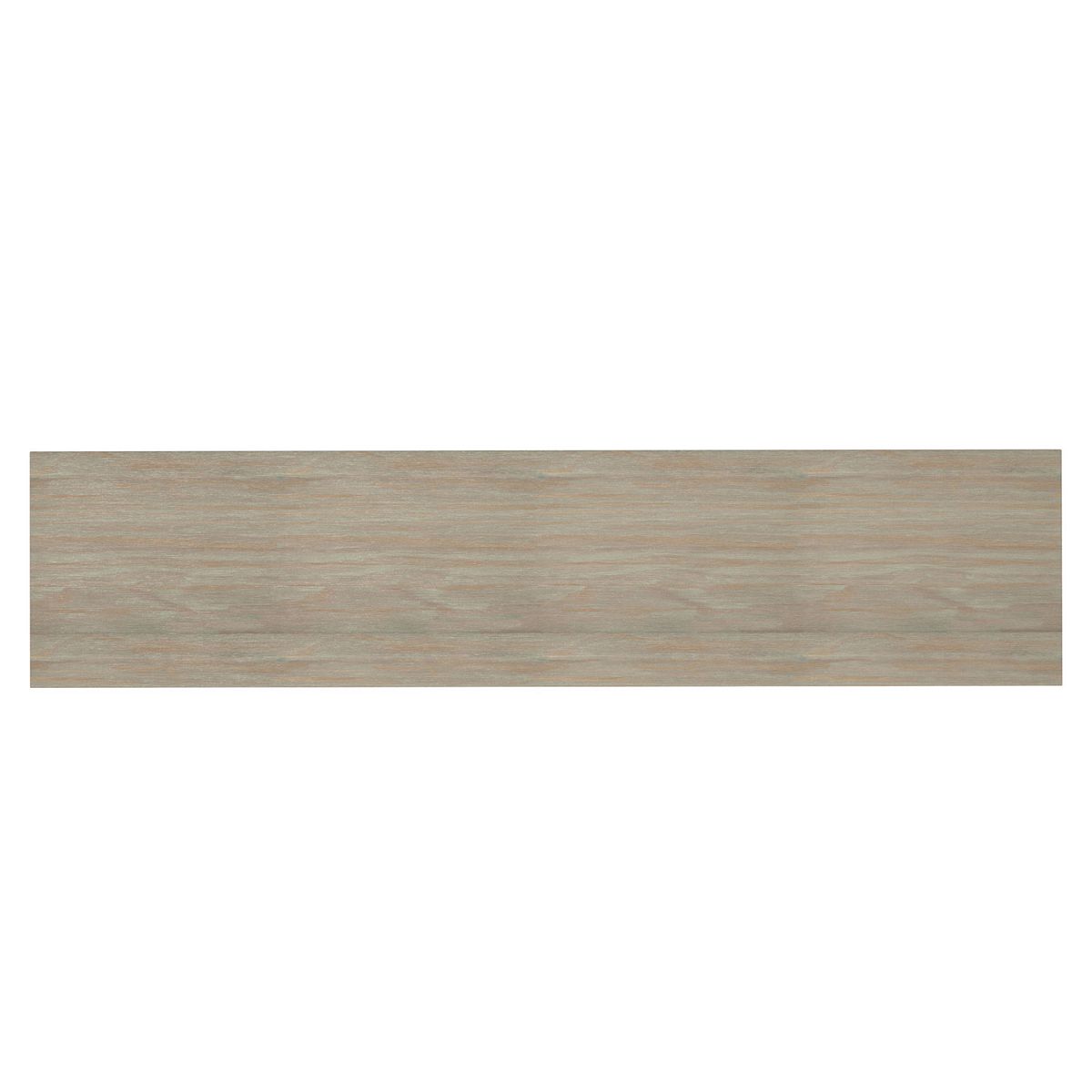 Wood-look finish sample strip for Redmond TV media stand in light gray.