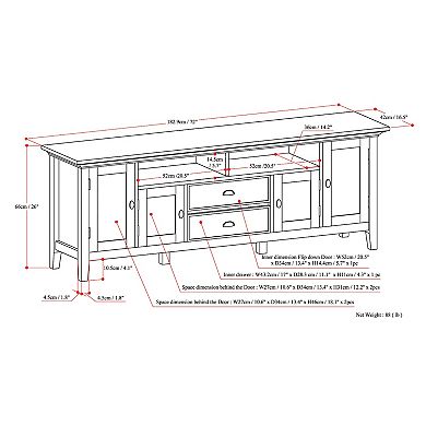 Simpli Home Redmond TV Media Stand