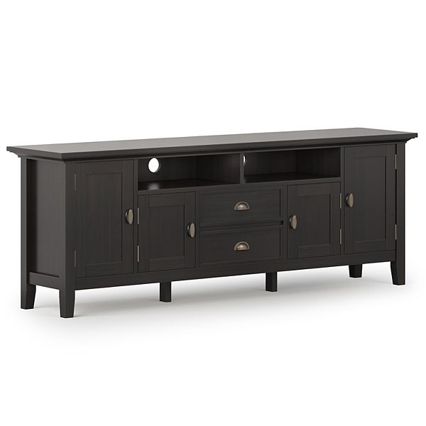 Simplihome 72 inch TV Stand, Redmond, Hickory Brown