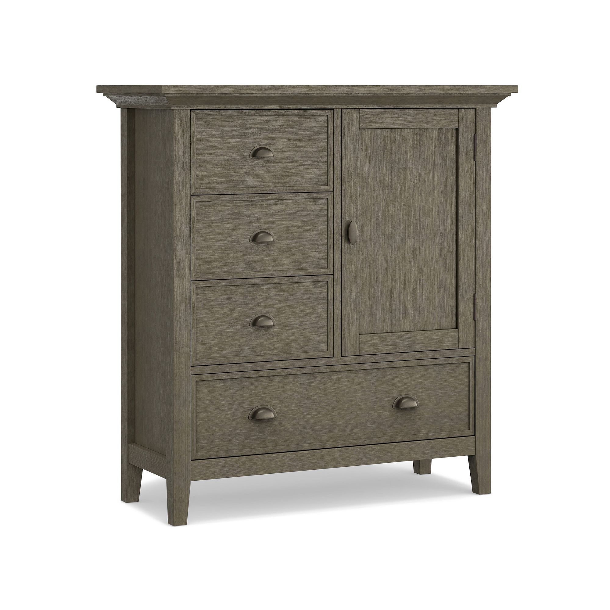 Simpli Home Redmond Medium Storage Cabinet, Farmhouse Gray