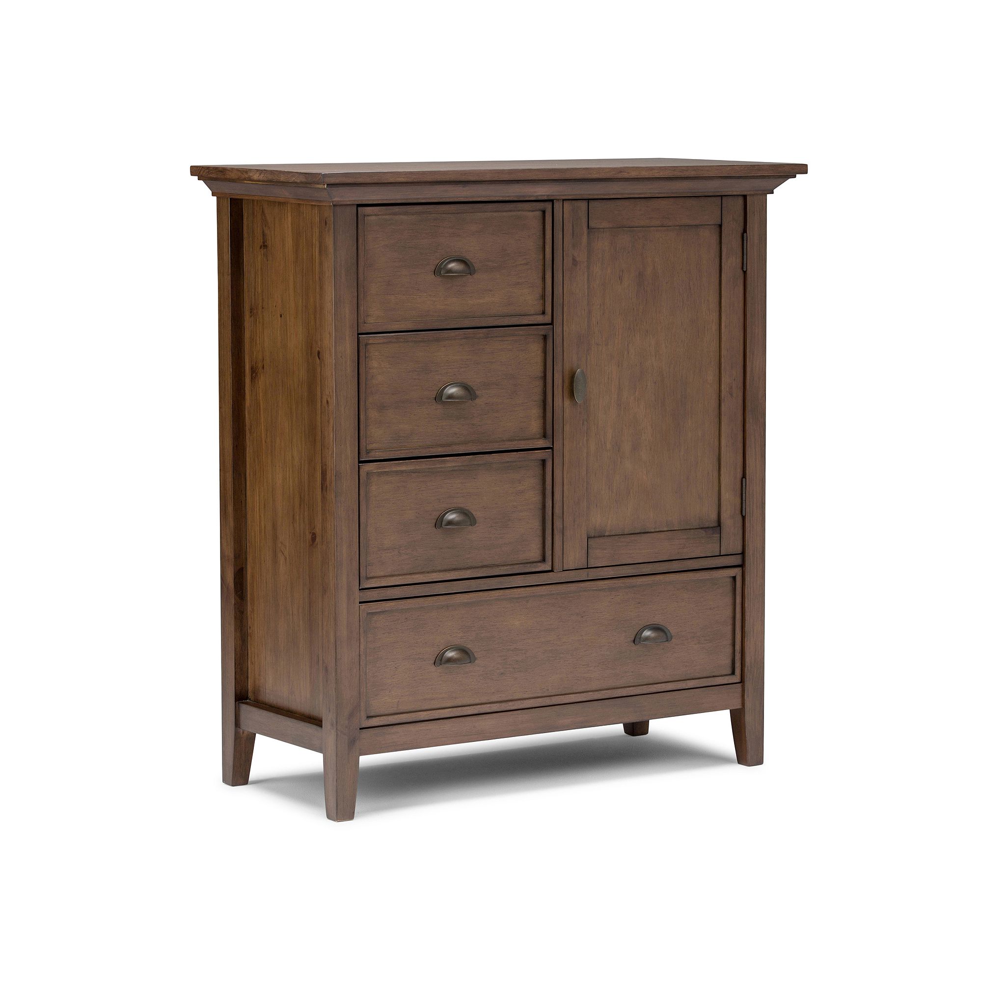 Simpli Home Redmond Medium Storage Cabinet, Rustic Natural Brown