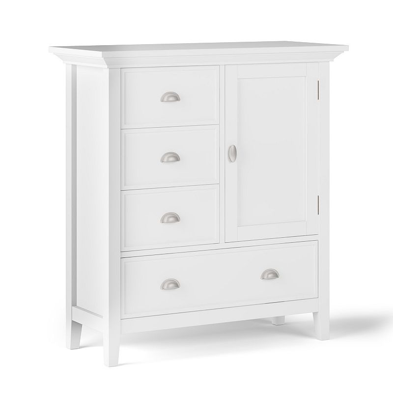 Simpli Home Redmond Medium Storage Cabinet, White