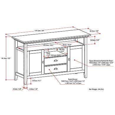 Simpli Home Redmond Tall TV Media Stand