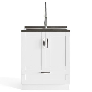 Reed All-In-One 24-in. Laundry Utility Sink and Cabinet