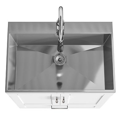 Reed All-In-One 24-in. Laundry Utility Sink and Cabinet