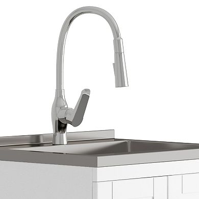 Reed All-In-One 24-in. Laundry Utility Sink and Cabinet