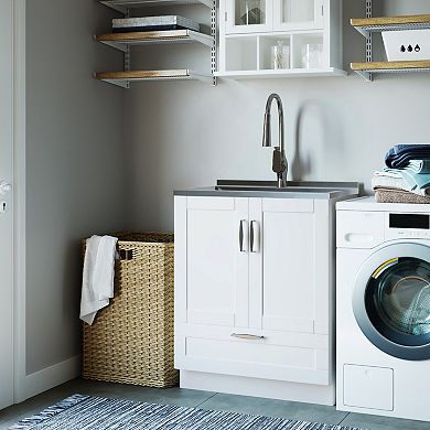 Reed All-In-One 24-in. Laundry Utility Sink and Cabinet