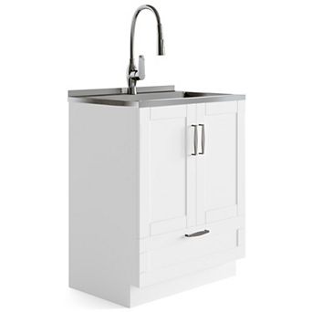 Reed All-In-One 24 in Laundry Utility Sink and Cabinet